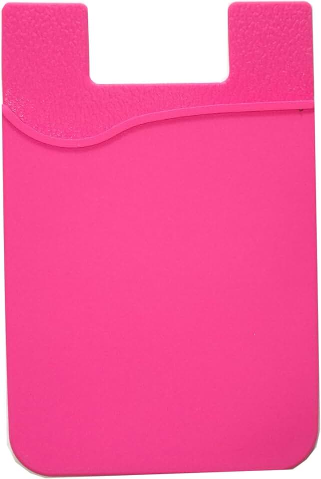 Hot Pink Silicone Phone Card Holder Wallet