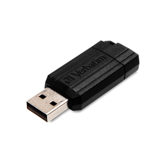 16 GB Pinstripe USB Flash Drive in Black