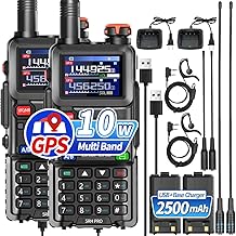 Long Range Handheld Radio with GPS and Weather, 2 Pack