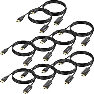 10-Pack 3 ft DisplayPort to HDMI 4K Cables