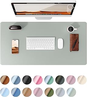 Leather Desk Protector and Mouse Mat, Waterproof, Non-Slip
