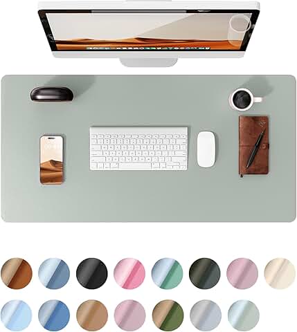 Leather Desk Protector and Mouse Mat, Waterproof, Non-Slip