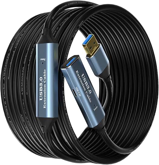 50FT USB 3.0 Extension Cable with Signal Booster and USB-C Port