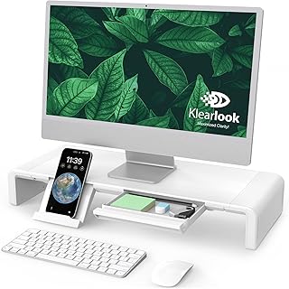 Foldable Height-Adjustable Monitor Stand with Storage