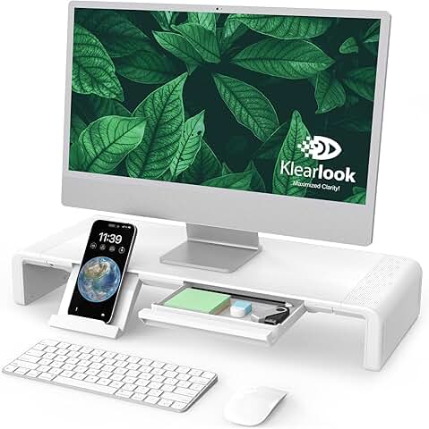 Foldable Height-Adjustable Monitor Stand with Storage