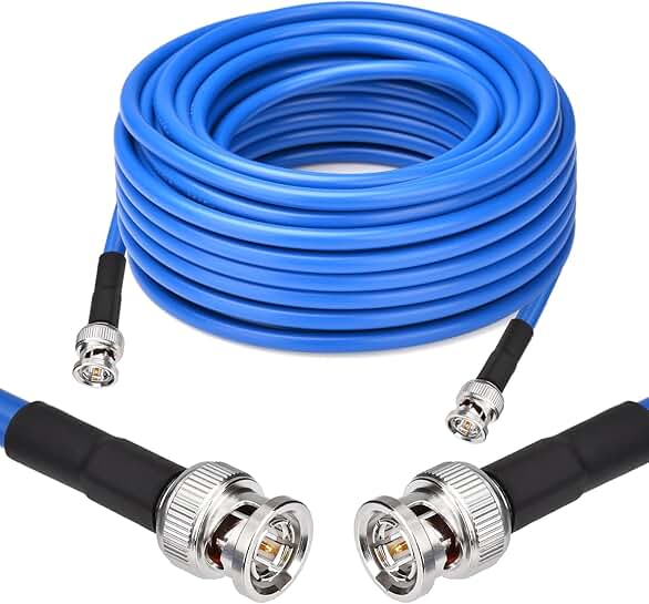 12G SDI Coaxial Cable 50FT BNC Male to Male