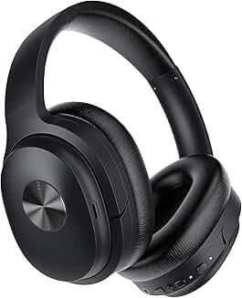 Wireless Over-Ear Noise Cancelling Headphones with Deep Bass