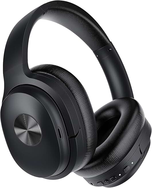 Wireless Over-Ear Noise Cancelling Headphones with Deep Bass