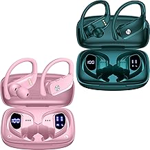 Wireless Earbuds with LED Display and Earhooks