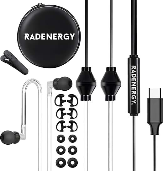 Airtube Headphones with Microphone and Volume Control