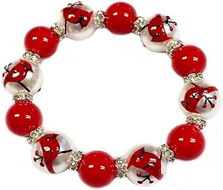 Red Cardinal Holiday Bracelet for Women