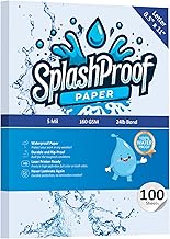 Waterproof 8.5" x 11" Laser Printer Paper, 100 Sheets