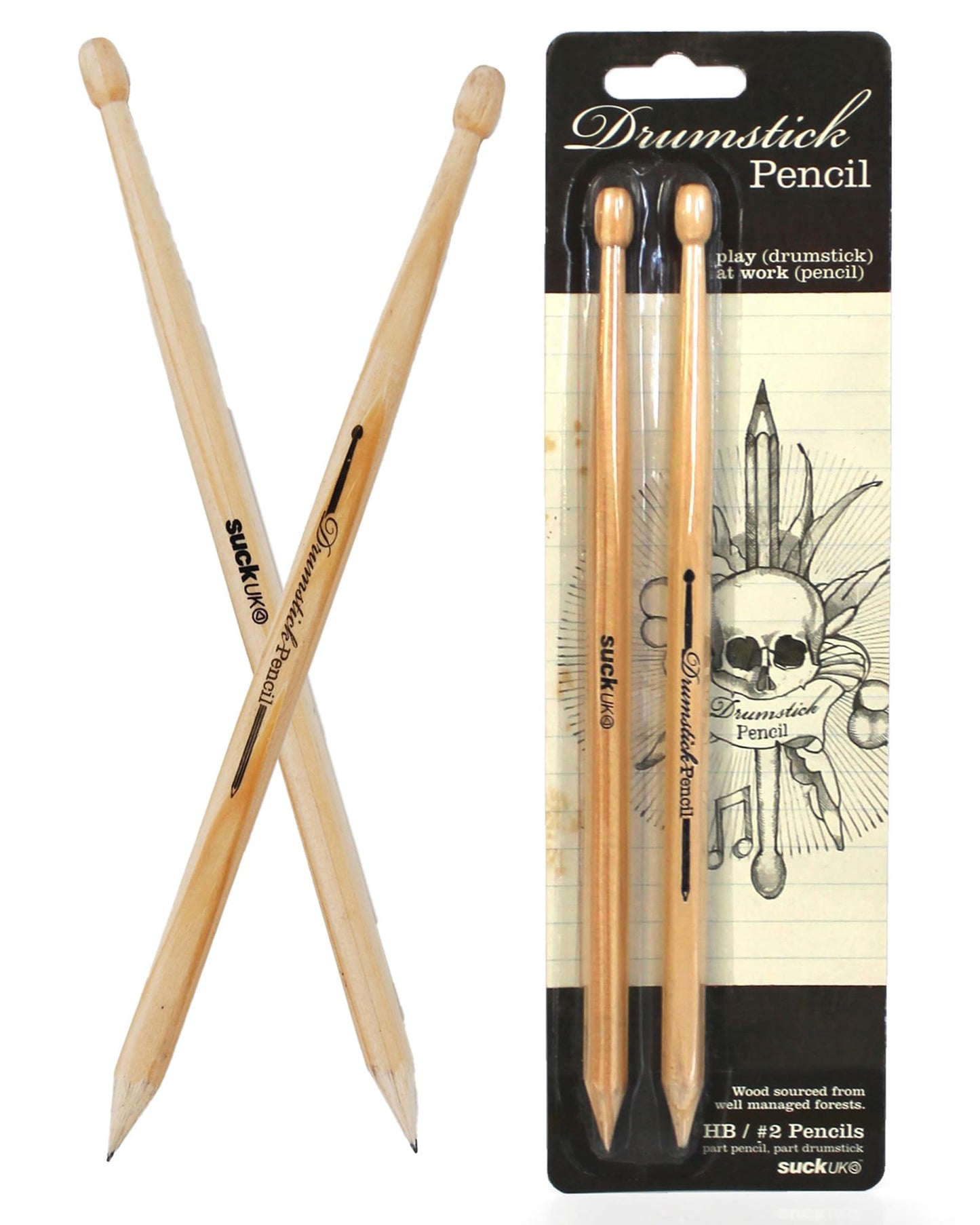 Set of 2 Drumstick Pencil Sketch Pens