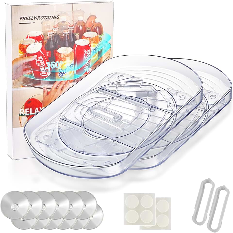 Rectangle Lazy Susan Turntable for Refrigerator and Cabinet