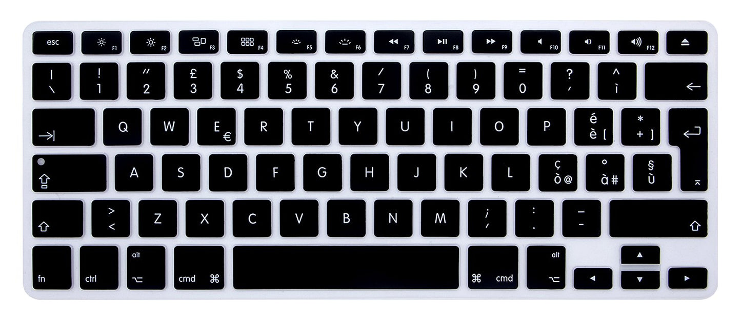 Black silicone keyboard cover for MacBook and iMac