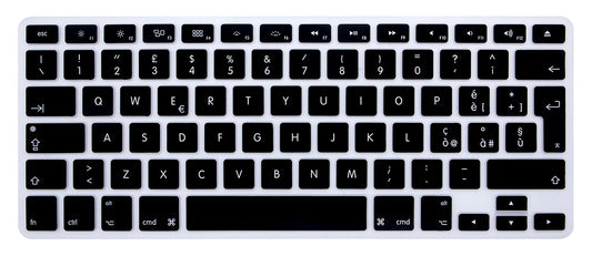 Black silicone keyboard cover for MacBook and iMac