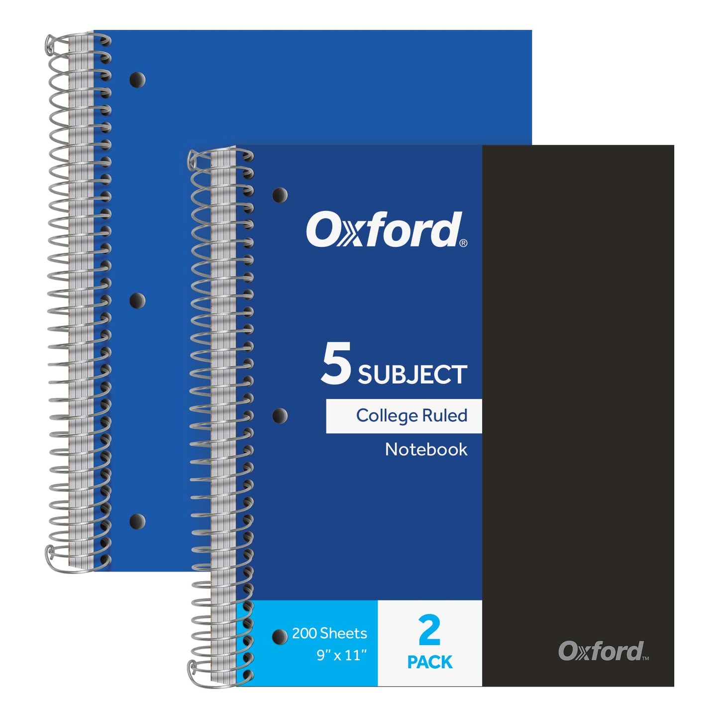 5-Subject Spiral Notebook with Plastic Cover and Dividers