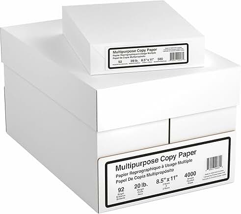 White Letter Size Copy and Printer Paper, 500 Sheets