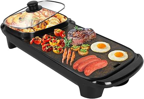 Electric Hot Pot with Grill for 10 People