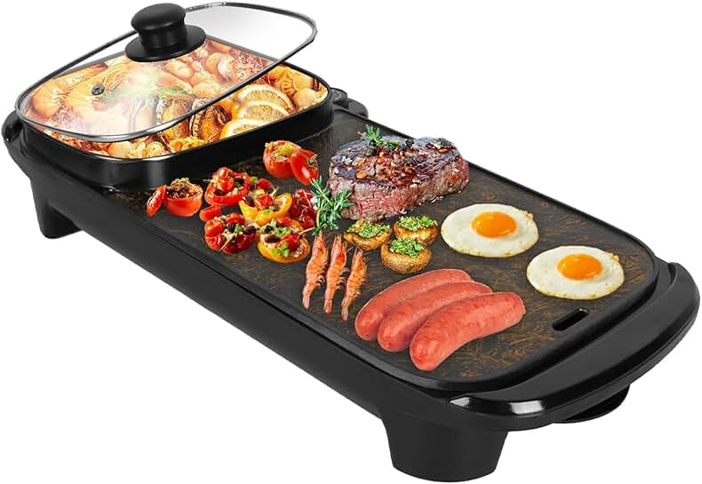 Electric Hot Pot with Grill for 10 People