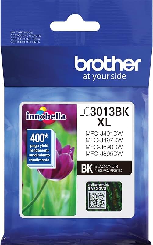 High Yield Black Ink Cartridge for Printer, 400 Pages