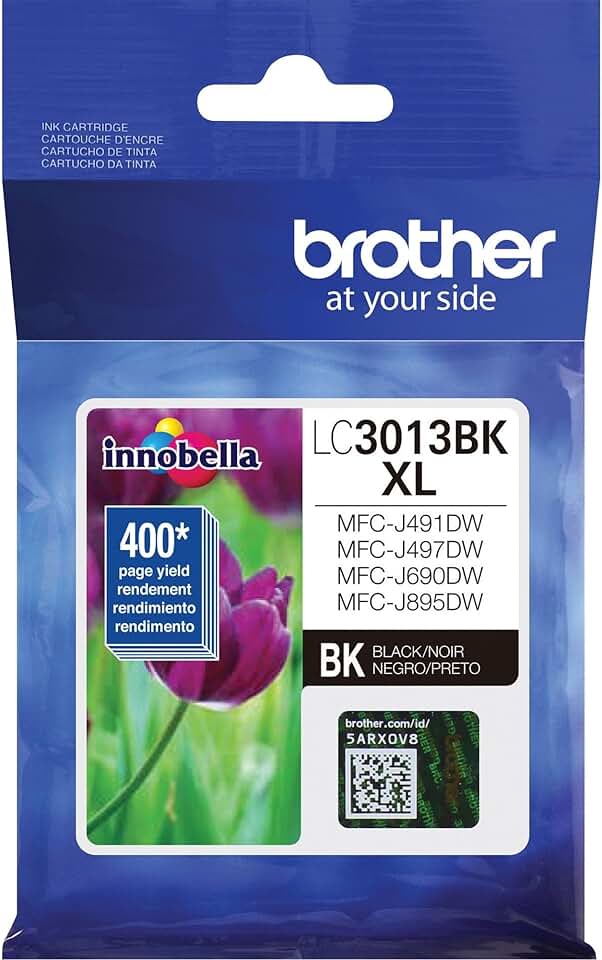 High Yield Black Ink Cartridge for Printer, 400 Pages