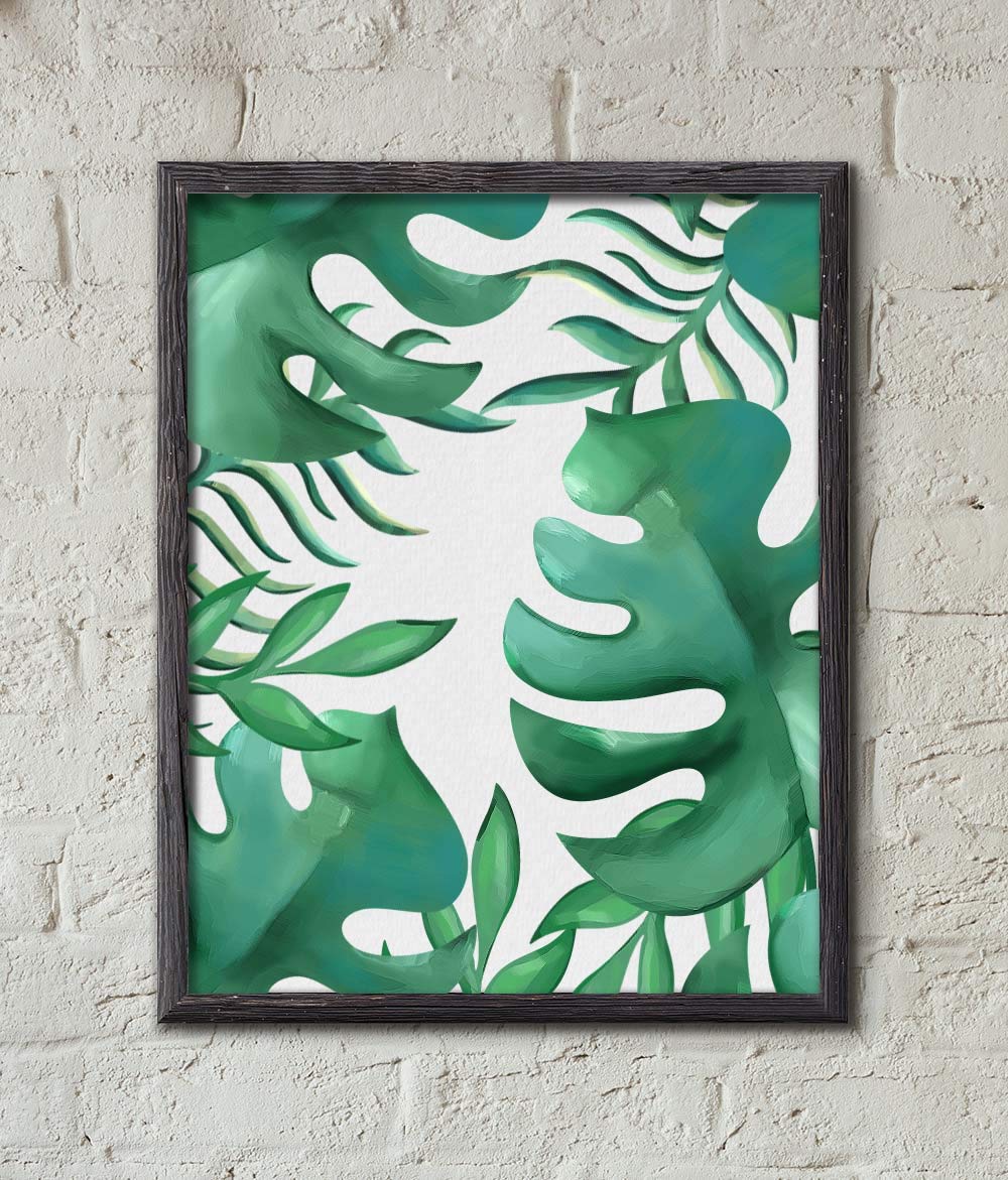 Palm Frond Wall Art Reusable Stencil 12x16inch