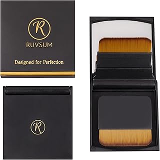 Vegan Foundation Brush with Dual Heads and Case