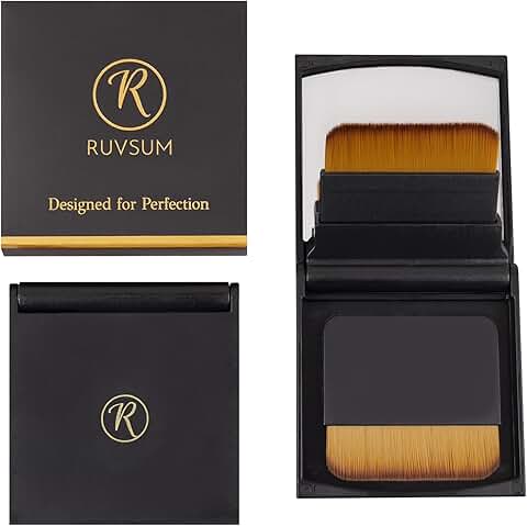 Vegan Foundation Brush with Dual Heads and Case