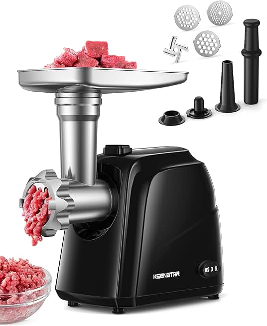 Electric Meat Grinder with Sausage Stuffer and Kubbe Kit
