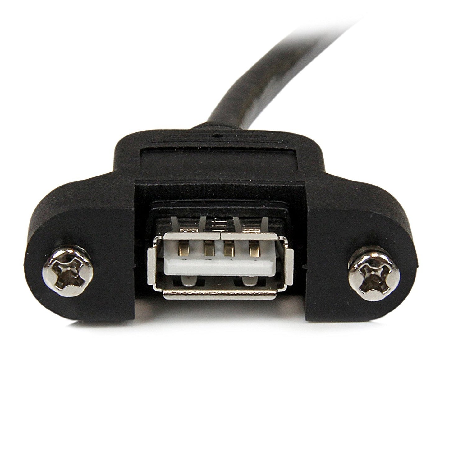 2ft Black USB 2.0 Panel Mount Cable