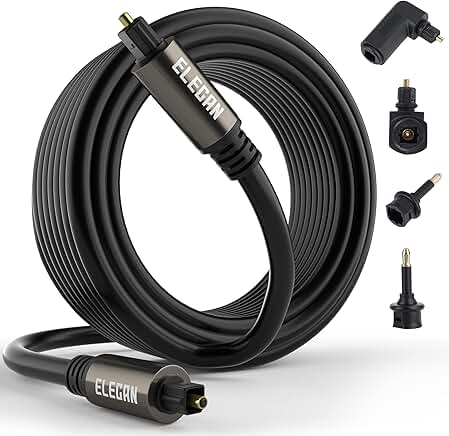 150 Ft Optical Audio Cable with Adapters and Ties