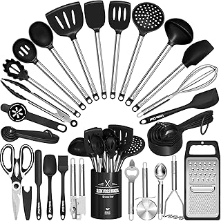 34-Piece Silicone Kitchen Utensils Set