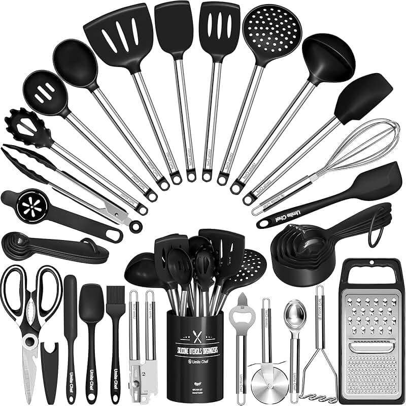 34-Piece Silicone Kitchen Utensils Set
