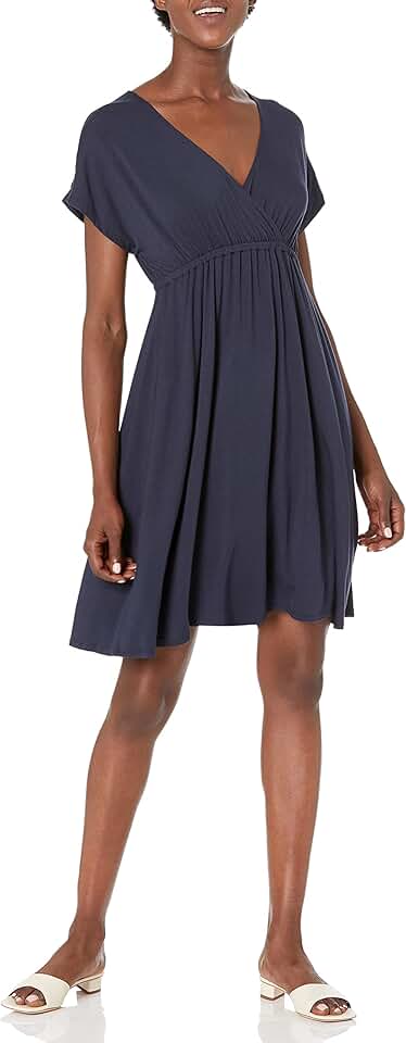 Women's Surplice Dress in Plus Size
