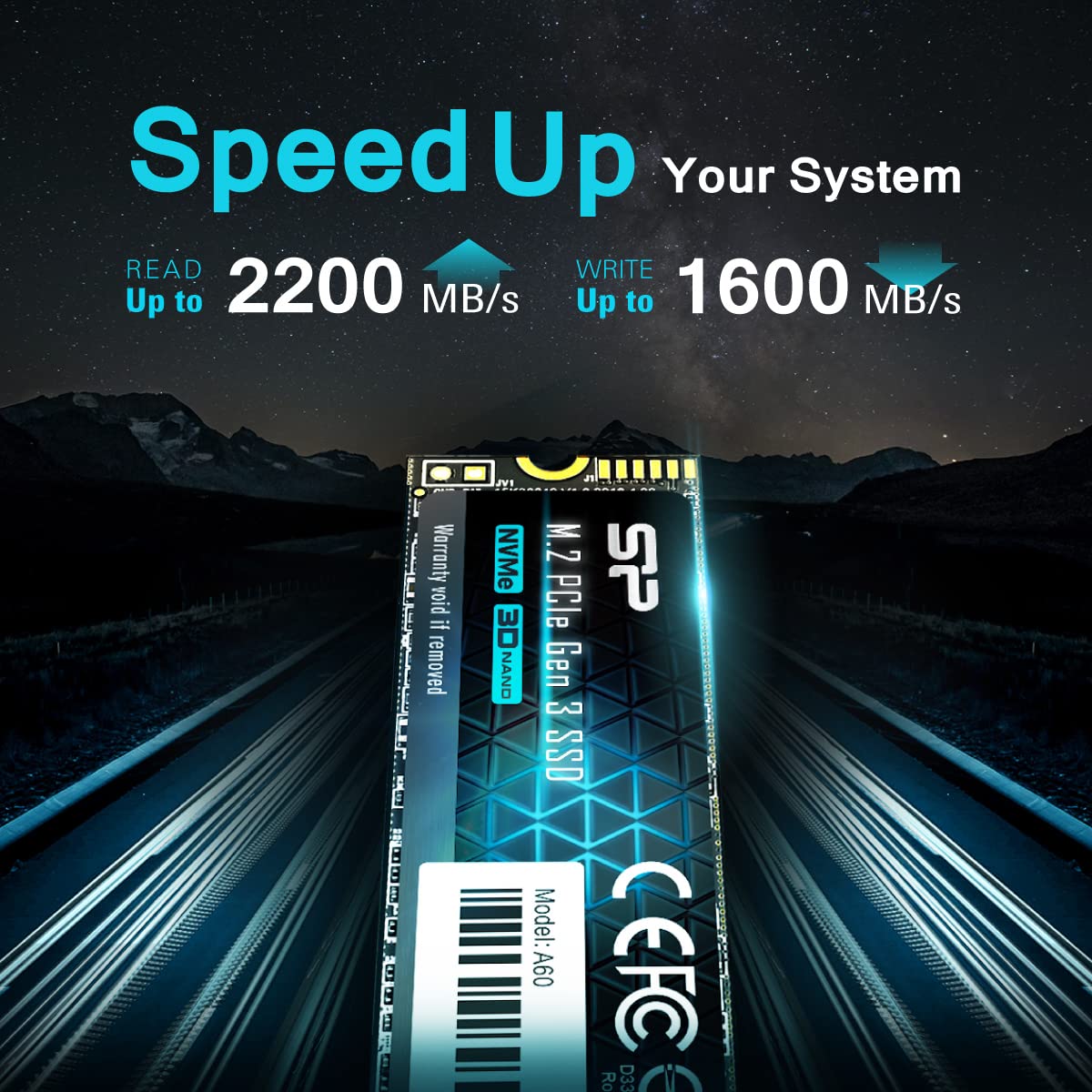 1TB - NVMe M.2 PCIe Gen3x4 2280 SSD (SP001TBP34A60M28)