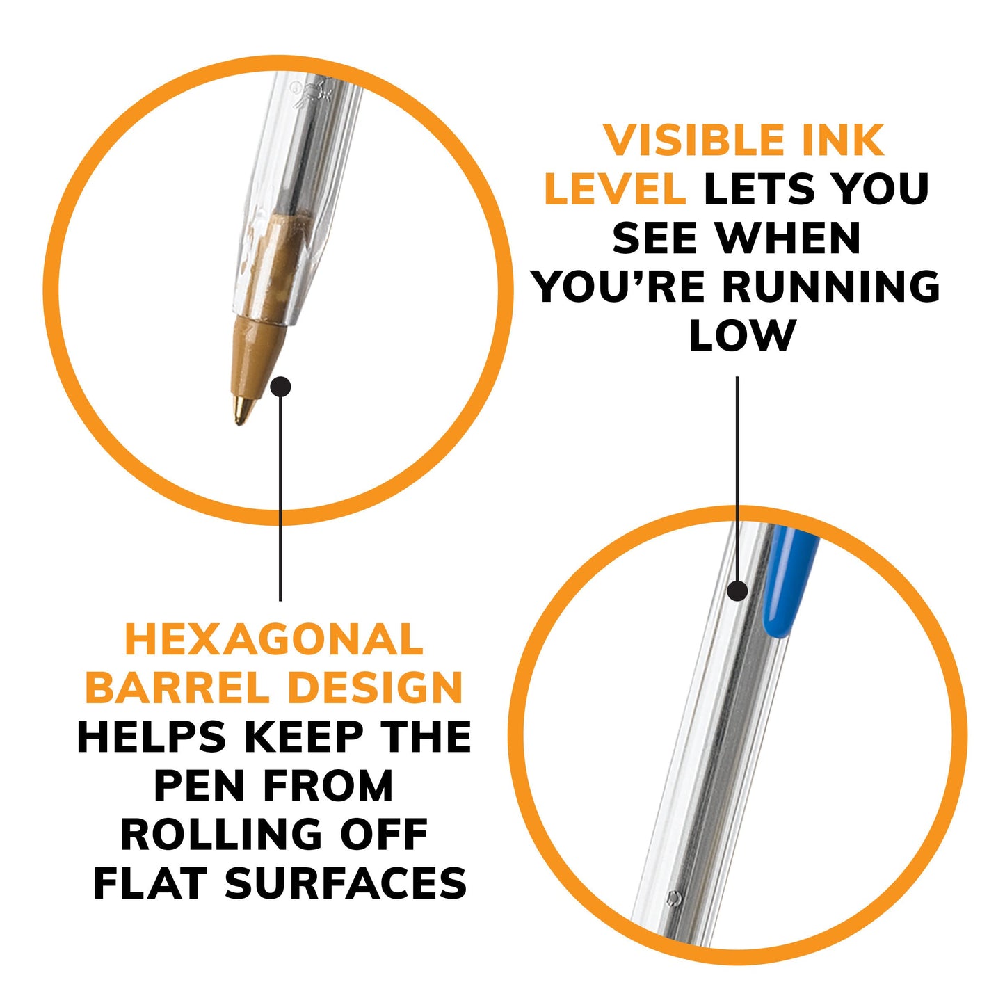 Blue ballpoint pens, 24-pack, smooth and reliable