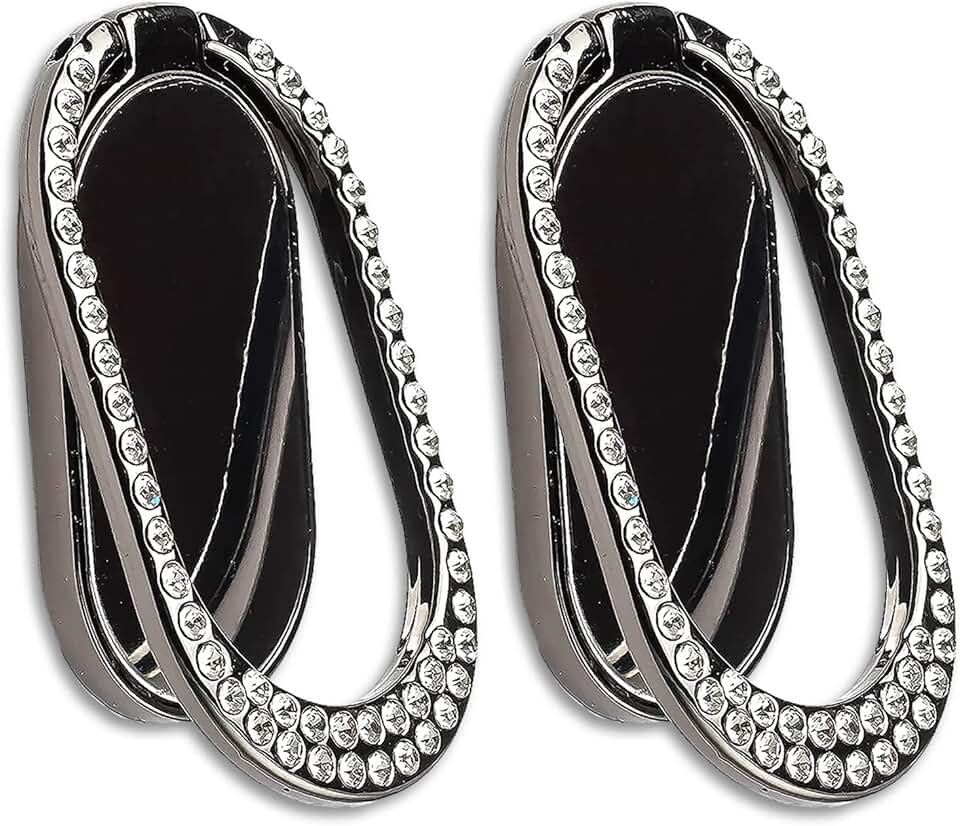 Two Packs of Glitter Enamel Phone Ring Holders