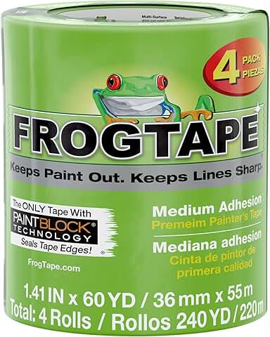 Green Multi-Surface Painters Tape, 1.5 Inch, 4 Rolls