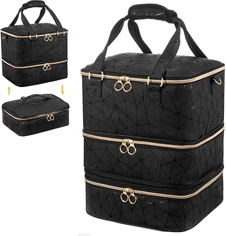 Nail Polish and Lamp Organizer Bag in Black
