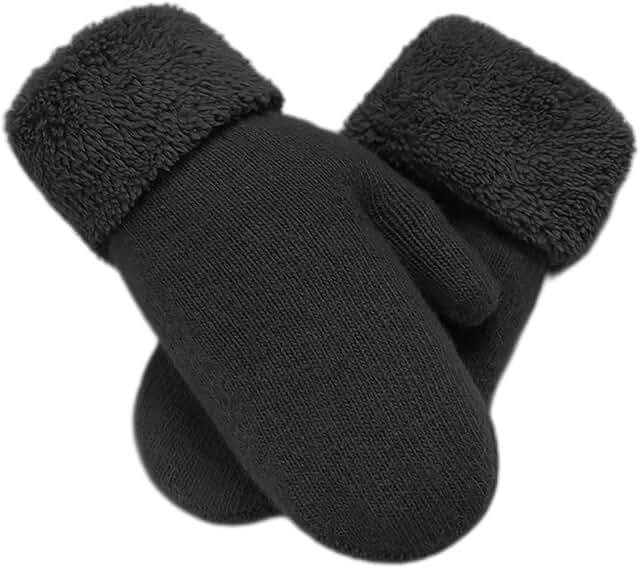 Warm winter mittens for women with soft lining