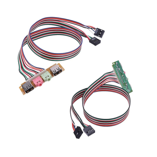 Two USB and audio front panel extension cables