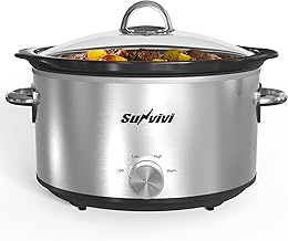 Small 4QT Slow Cooker with Removable Ceramic Pot
