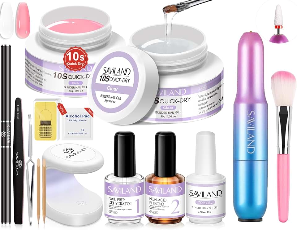 Quick-dry Nail Gel Kit with Electric File and Accessories