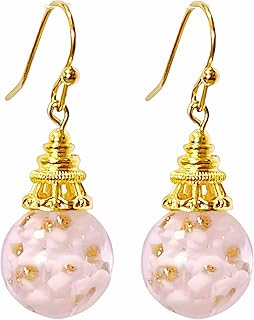 Colorful Murano Style Glass Drop Earrings for Women