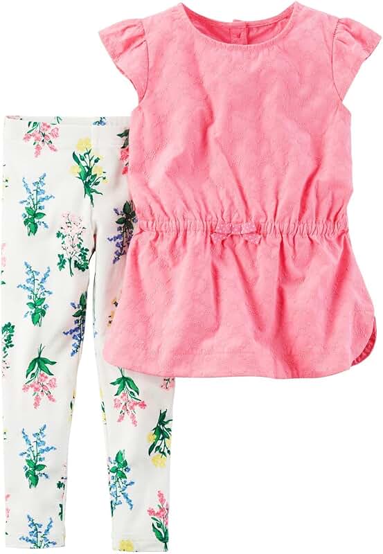 Pink baby girl playwear set for 18 months