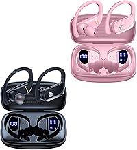 Wireless Sport Earbuds with LED Display and Mic