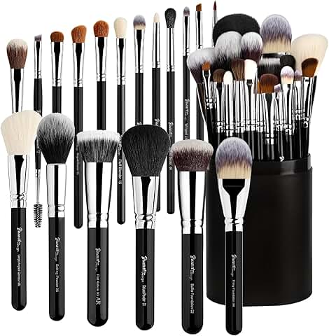 19-Piece Professional Makeup Brush Set with Case