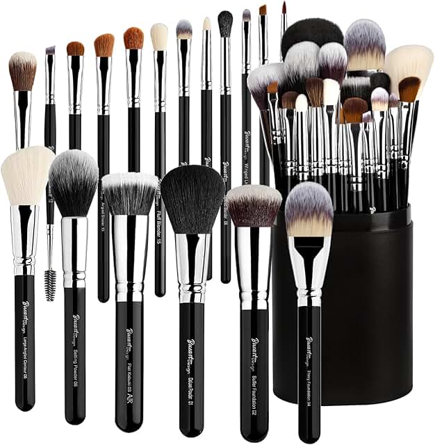 19-Piece Professional Makeup Brush Set with Case