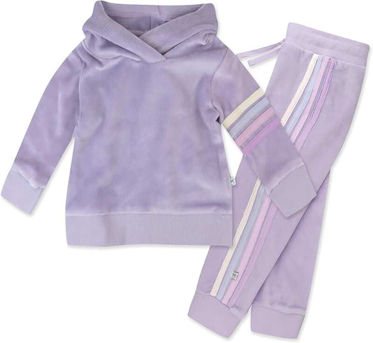 Velour Hoodie and Jogger Set for Kids